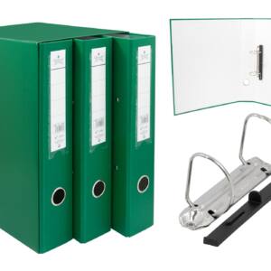 Módulo 3 archivadores lomo 6cm verde