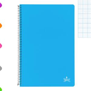 Cuaderno espiral Folio 80H 90g/m2 Pauta 46 Tapa plástico