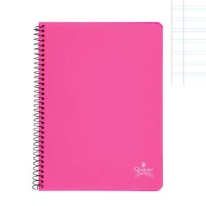 Cuaderno espiral A5 80H 90g/m2 Pauta 3.5mm tapa plástico