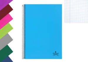 Cuaderno espiral Folio A4 80H 90g/m2 cuadros 3x3mm tapa forrada