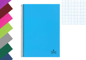 Cuaderno espiral Folio A4 80H 90g/m2 pauta 46 tapa forrada