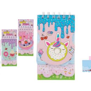Mini Libreta Formas 80Hojas Pastel Unicornio 16.5x9cm