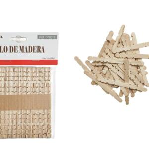 50 Palos Madera 11.4x1x0.2cm