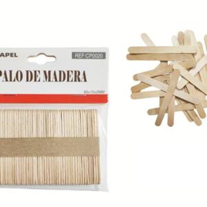50 Palos Madera 6.5x1cm