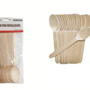 20 Cucharas Madera 16cm