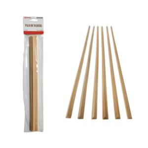 6 Palos Madera Triangular 30x0.6x0.6cm