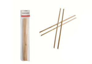 4 Palos Madera L 30x0.8x0.8cm