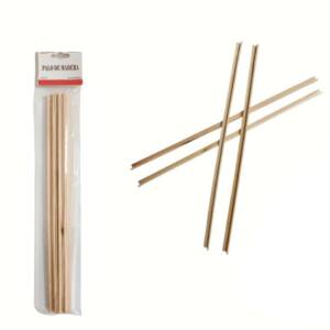 4 Palos Madera L 30x0.8x0.8cm