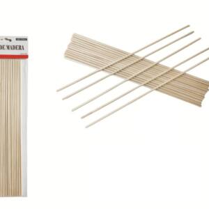 18 Palos Madera Redondos 30x0.4cm