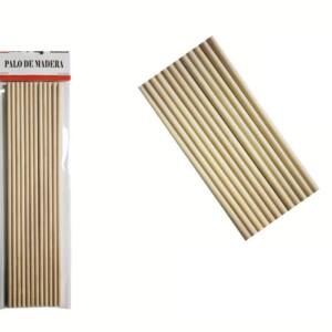 12 Palos Madera 30x0.6cm