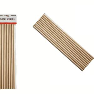 10 Palos Madera 30x0.8cm