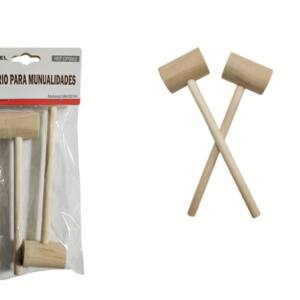 2 Martillos Mazos Madera 15cm