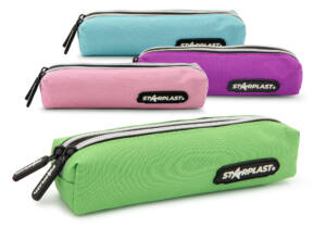 Estuche Tela 2 Cremalleras Colores Pastel