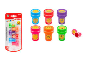 6 Sellos Infantiles Forma Caritas Recompensa 3años