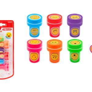 6 Sellos Infantiles Forma Caritas Recompensa 3años