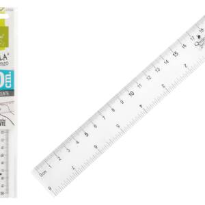 Regla de plástico transparente 20cm