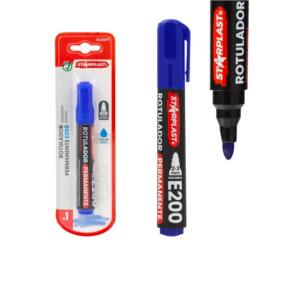 Rotulador Permanente E200 Punta Redonda Gruesa 2-3mm Azul