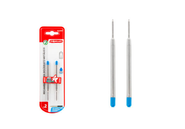 2 Recambios Para Bolígrafo EC0088 0.7mm Azul