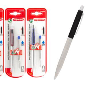 Bolígrafo Retráctil 0.7mm Tinta Azul y 1 Recambio