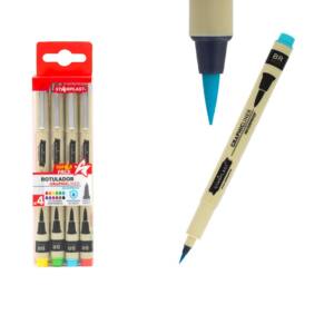 4 Rotuladores Punta Pincel GraphicLiner Colores Surtidos