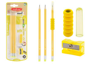 Set escritura Maxicolor 3 lápices HB amarillo