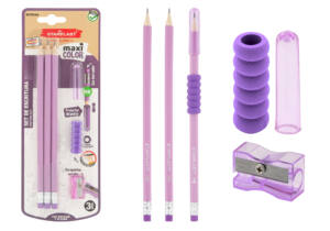 Set escritura Maxicolor 3 lápices HB lila