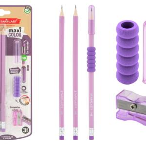 Set escritura Maxicolor 3 lápices HB lila