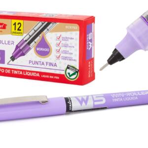 Bolígrafo W5 tinta líquida 0.5mm lila