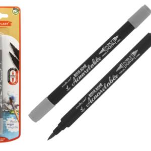 Rotulador acuarelable doble punta gris
