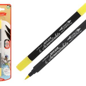 Rotulador acuarelable doble punta amarillo