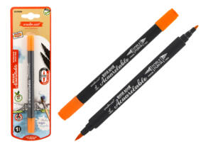 Rotulador acuarelable doble punta naranja