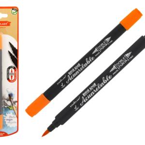 Rotulador acuarelable doble punta naranja