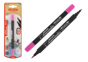 Rotulador acuarelable doble punta fucsia
