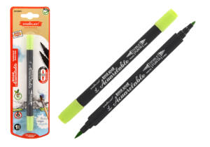Rotulador acuarelable doble punta verde