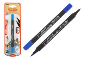 Rotulador acuarelable doble punta azul claro