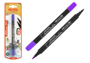 Rotulador acuarelable doble punta morado