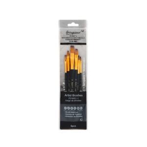 6 Pinceles Artísticos Planos