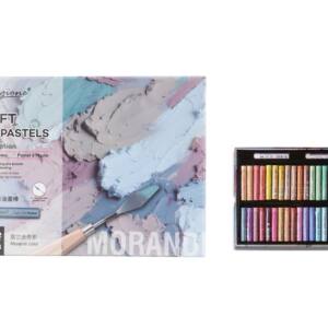 Caja Pastel al óleo 36 colores y 2 Blancos, incluye espátula