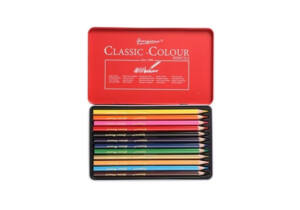 12 Lápices de Colores Caja Metálica