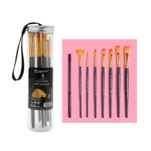 8 Pinceles Artísticos Diferentes Puntas