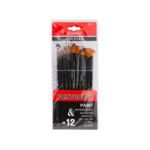 12 Pinceles Artísticos Diferentes Puntas