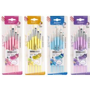 6 Pinceles Cuerpo Pastel