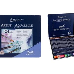 24 Lápices Acuarelables 1 Pincel Redondo