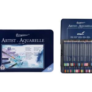 48 Lápices Acuarelables Estuche Metálico Profesionales