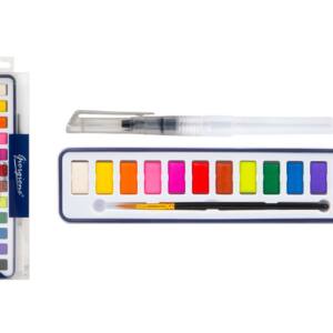 12 Acuarelas Pincel Normal y Agua