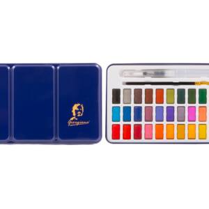 36 Acuarelas 2 Pinceles Normal y Agua