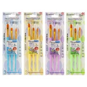 3 Pinceles Pastel Planos Recto