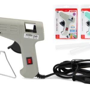 Mini Pistola Silicona 20W con 2 Barras Silicona 110-220V 50-60Hz Gris o Turquesa