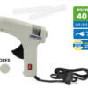 Pistola Silicona 40W con 2 Barras Silicona 110-220V 50-60Hz Gris o Turquesa