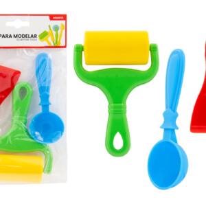 Set 3 piezas para modelar de plástico